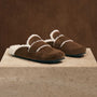 Women's Suede Shearling Loafer in Havana/Ivory | James Perse Los Angeles