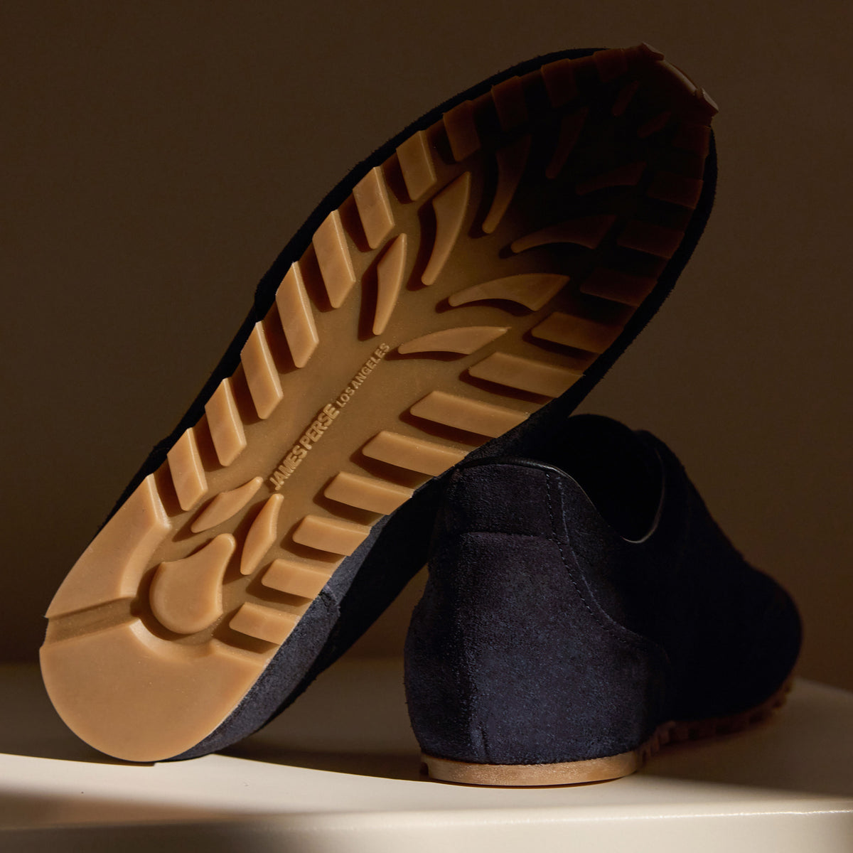 Women's Suede Low Running Sneaker in Navy | James Perse Los Angeles