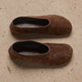 Women's Binded Suede Ballet Flat In Coffee Brown | James Perse Los Angeles