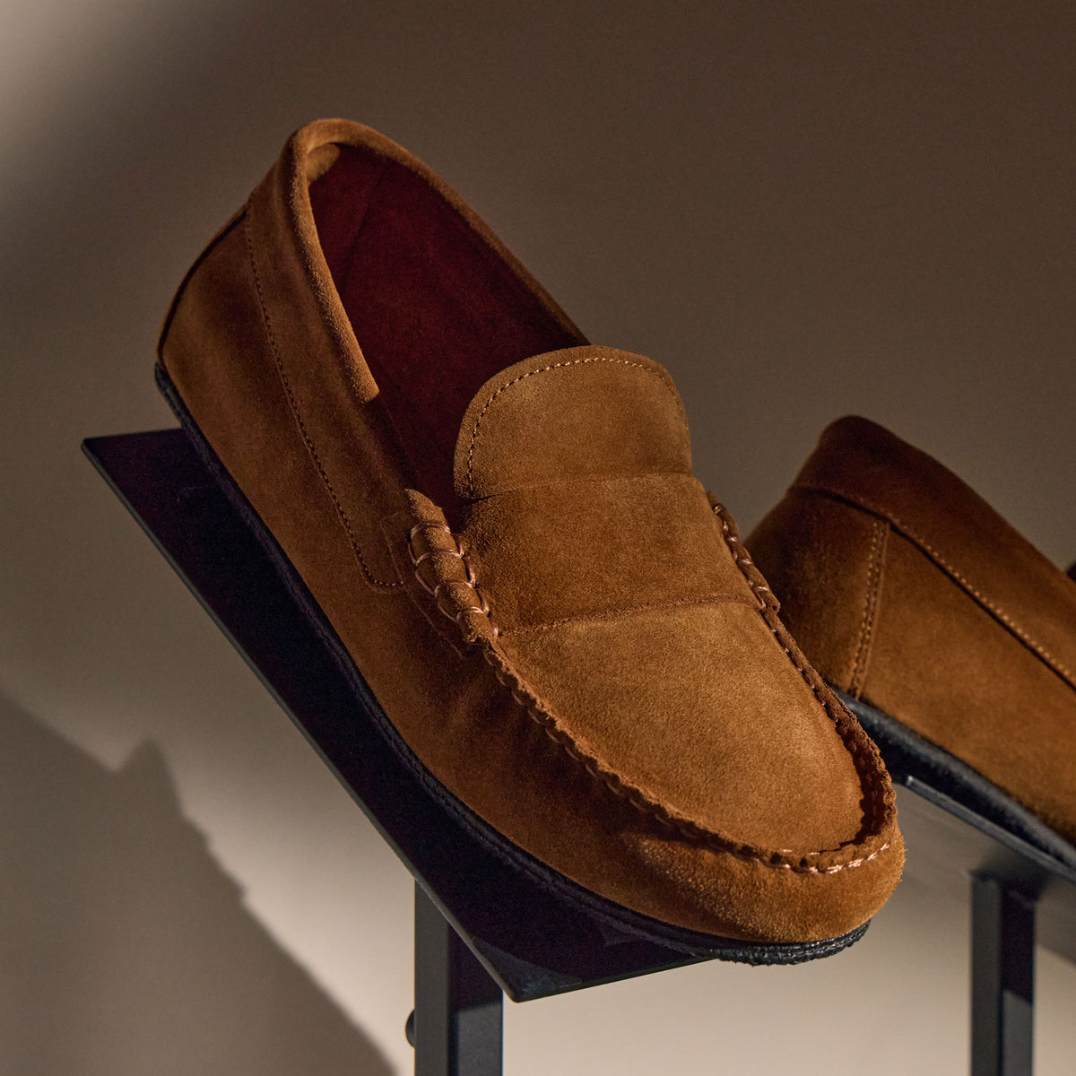 Women's Suede Loafers in Cognac | James Perse Los Angeles