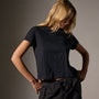 Brushed Elevated Jersey Short Sleeve Tee in Black | James Perse Los Angeles