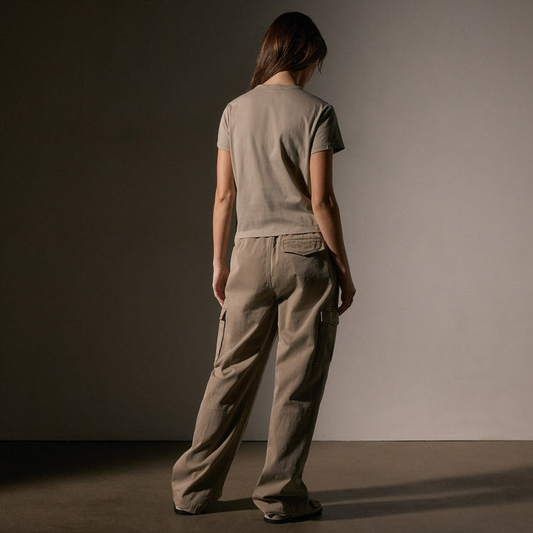 Brushed Elevated Jersey Short Sleeve Tee in Overcast | James Perse Los Angeles