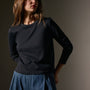 Shrunken Long Sleeve Crew Neck Tee in Black | James Perse Los Angeles