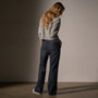 Wide Leg Pull On Denim Pant in Black Enzyme | James Perse Los Angeles