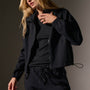 Matte Scuba Full Zip  in Black | James Perse Los Angeles