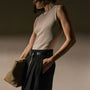 Cotton Gauze Ribbed Tank in Everest White | James Perse Los Angeles