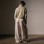 Cotton Knt Zip Front Funnel Neck in Overcast | James Perse Los Angeles