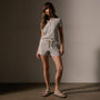 Cotton Linen Waffle Short in Salt | James Perse Los Angeles