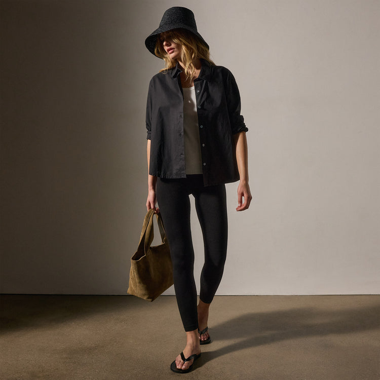 Stretch Jersey Long Legging - Black