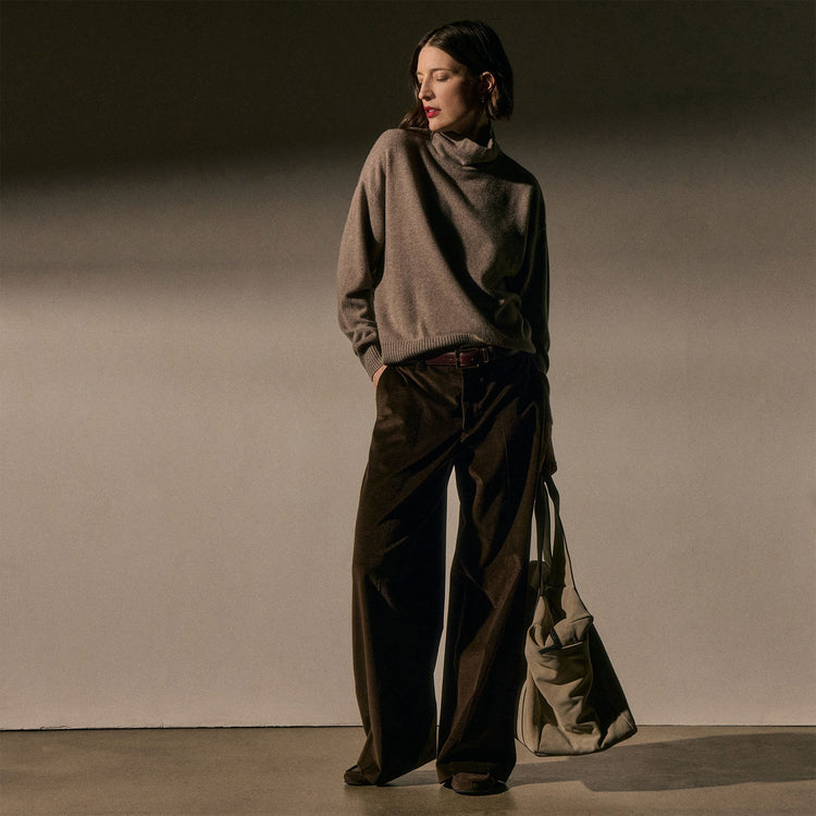 Women's Suede Loafers in Cafe | James Perse Los Angeles