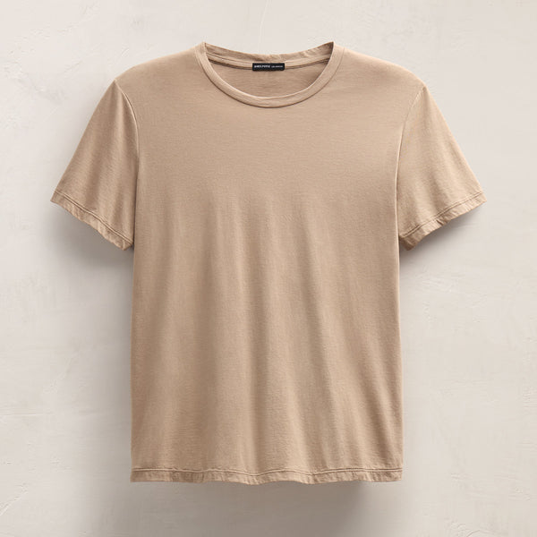 Short Sleeve Elevated Lotus Jersey Crew in Coffee | James Perse Los Angeles