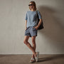 High Gauge Oversized Tee in Bluestone Pigment | James Perse Los Angeles