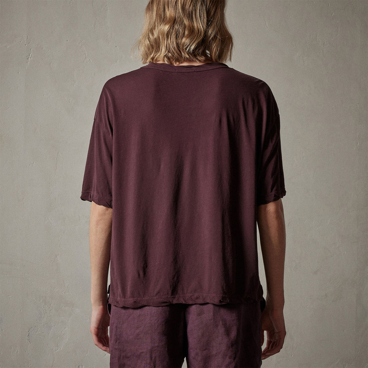High Gauge Oversized Tee in Eggplant | James Perse Los Angeles