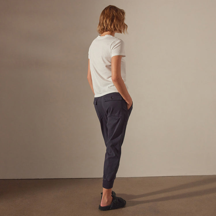 Mixed Media Pant in French Navy | James Perse Los Angeles
