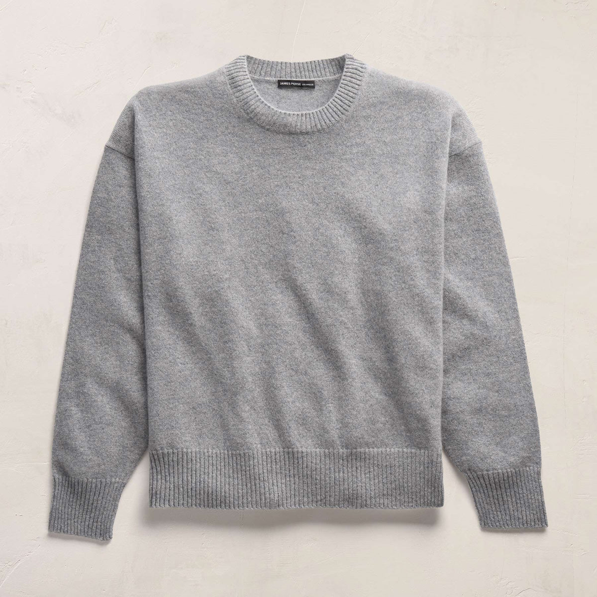 Spun Cashmere Crew Neck in Heather Grey | James Perse Los Angeles