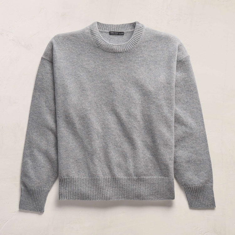 Spun Cashmere Crew Neck in Heather Grey | James Perse Los Angeles