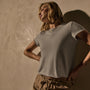Slub Jersey Shrunken Tee in Concrete Pigment | James Perse Los Angeles