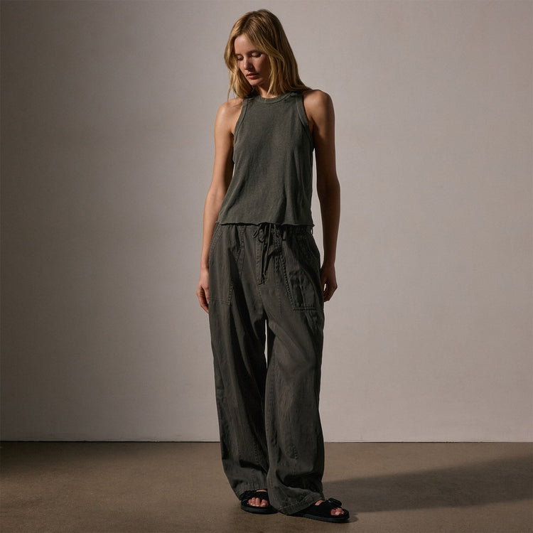 Slub Jersey Muscle Tank in Granite Pigment | James Perse Los Angeles