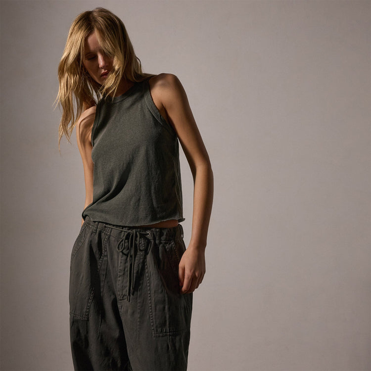 Slub Jersey Muscle Tank in Granite Pigment | James Perse Los Angeles