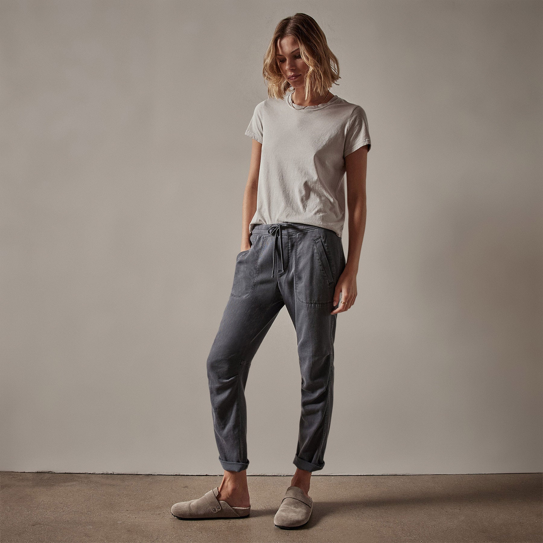 Soft Drape Pant in Maine Pigment | James Perse Los Angeles