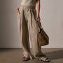 Lightweight Linen Elastic Pant in Overcast Pigment | James Perse Los Angeles