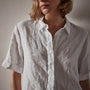 Lightweight Linen Short Sleeve Shirt in White | James Perse Los Angeles