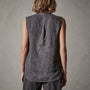 Double Dye Sleeveless Linen Shirt in Magma Pigment | James Perse Los Angeles