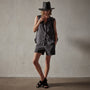 Double Dye Sleeveless Linen Shirt in Magma Pigment | James Perse Los Angeles