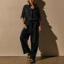 Linen Oversized Shirt in Classic Navy | James Perse Los Angeles