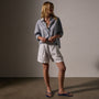 Lightweight Linen Pleated Short in White | James Perse Los Angeles
