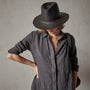 Lightweight Linen Shirt Dress in Magma Pigment | James Perse Los Angeles