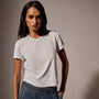 Shrunken Crew Neck Tee in White | James Perse Los Angeles