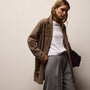 Suede Trench Coat in Caribou | James Perse Los Angeles
