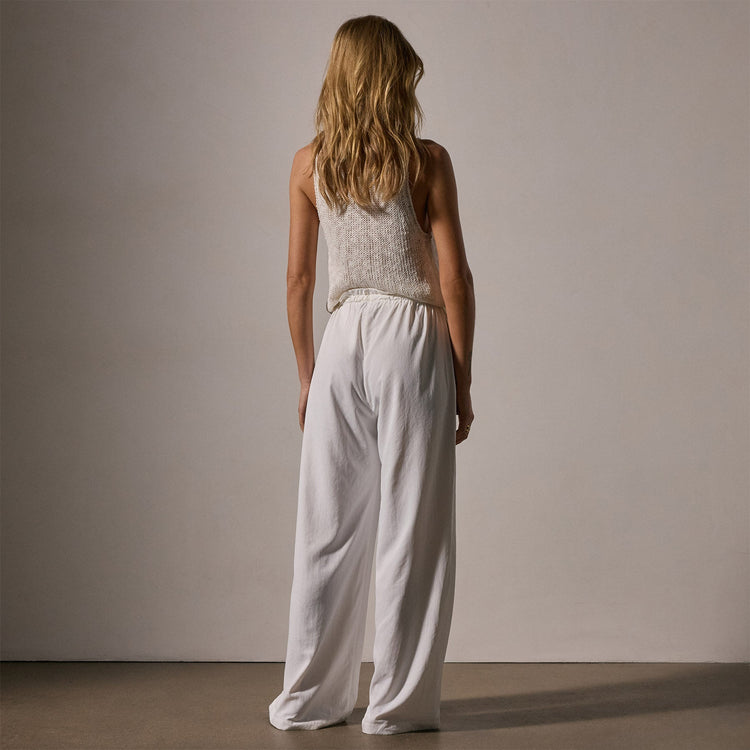 Matte Polyester Paper Bag Pant in White | James Perse Los Angeles