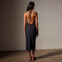 Lightweight Matte Sateen Halter Neck Dress in Black | James Perse in Los Angeles
