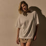 Heavy Luxe Jersey Oversized Tee in White | James Perse Los Angeles