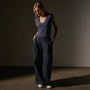 Stretch Lotus Deep V Short Sleeve Tee  in Blue Noir | James Perse Los Angeles
