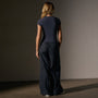 Stretch Lotus Deep V Short Sleeve Tee  in Blue Noir | James Perse Los Angeles
