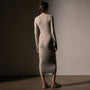 Stretch Lotus Deep V Dress  in Tan | James Perse Los Angeles