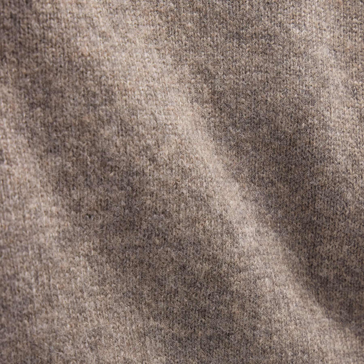 Lightweight Textured Cashmere Crew in Beige Melange | James Perse Los Angeles