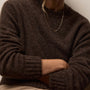 Lightweight Textured Cashmere Crew in Bark | James Perse Los Angeles
