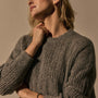 Open Stitch Crew Neck in Grey Mix | James Perse Los Angeles