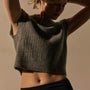 Open Stitch Vest in Grey Mix | James Perse Los Angeles