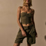 Melange Stretch Jrsy Tube Top in Birch | James Perse Los Angeles
