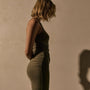 Short Tank Ruched Dress in Birch | James Perse Los Angeles