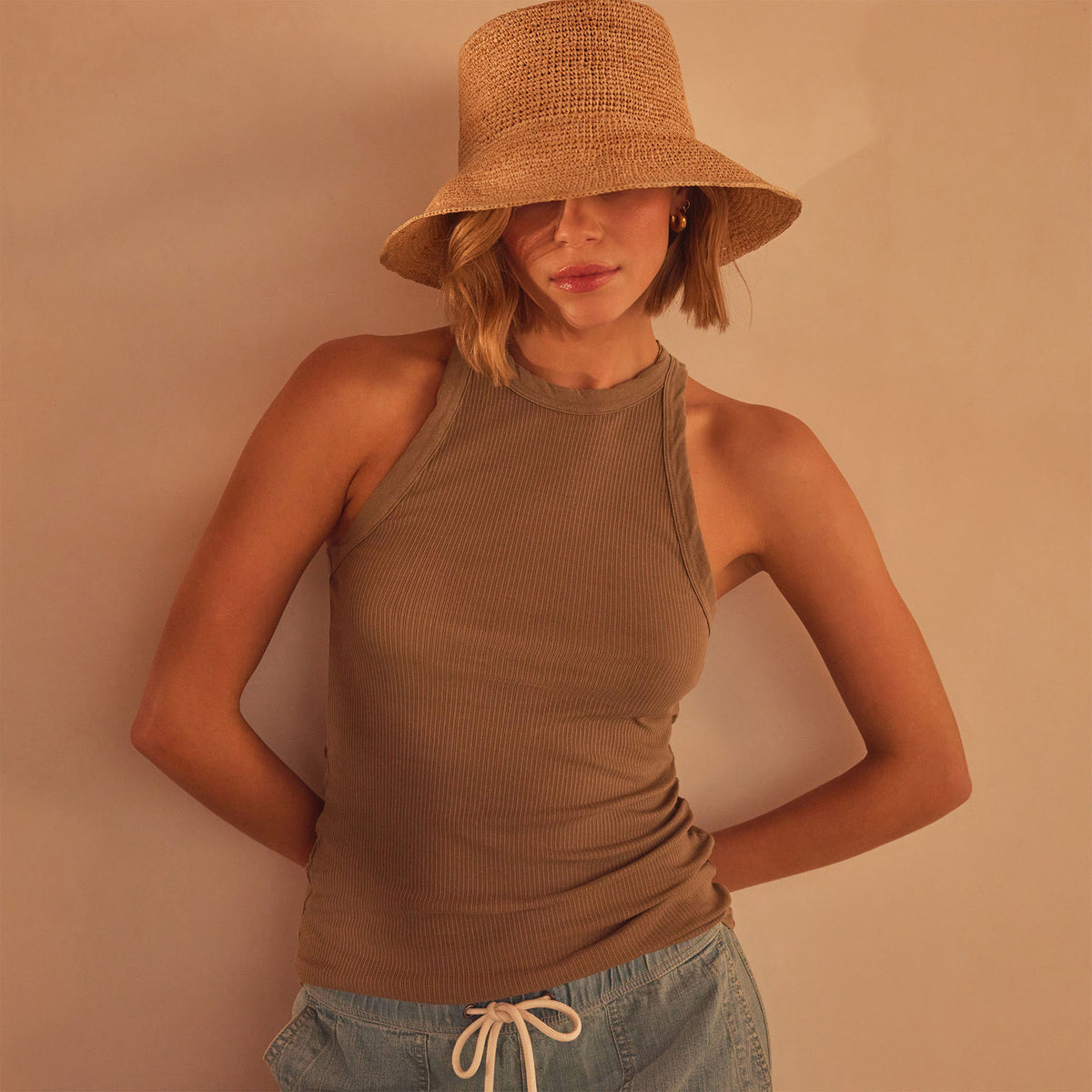 Sunset Tank in Cashew Pigment | James Perse Los Angeles