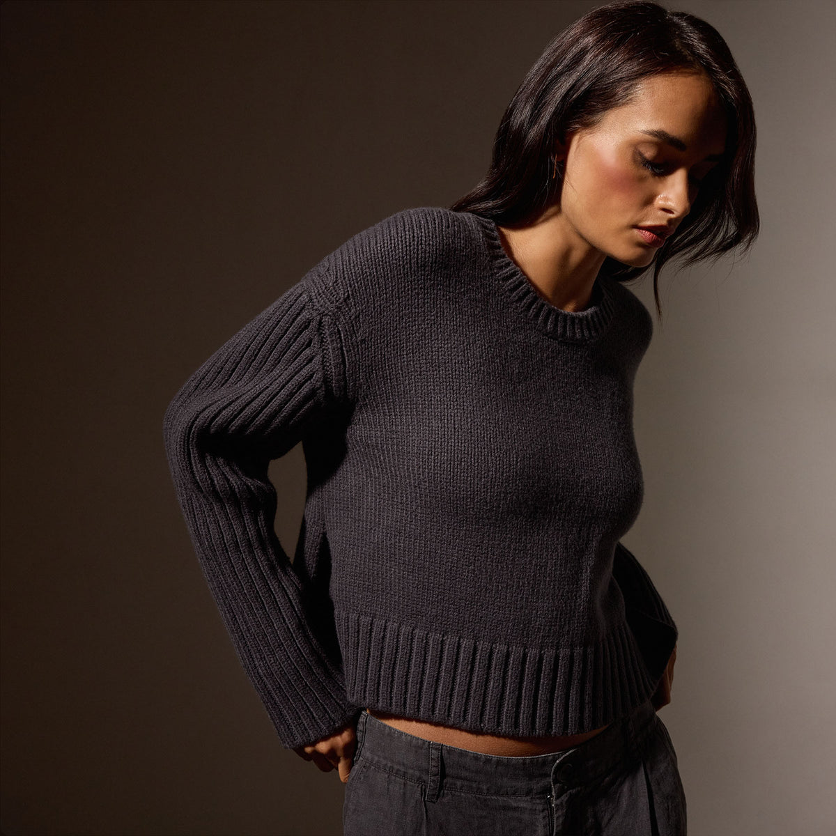 Organic Cotton Funnel Neck in Magma | James Perse Los Angeles