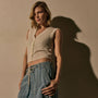 Open Knit Cashmere Vest in Oyster | James Perse Los Angeles