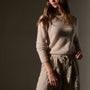 Soft Featherweight Cashmere Cropped Sweater in Light Beige | James Perse Los Angeles