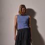 Open Knit Cashmere Vest in Blue Sky | James Perse Los Angeles